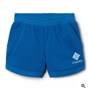 New COLUMBIA Blue White Logo French Terry Short XL